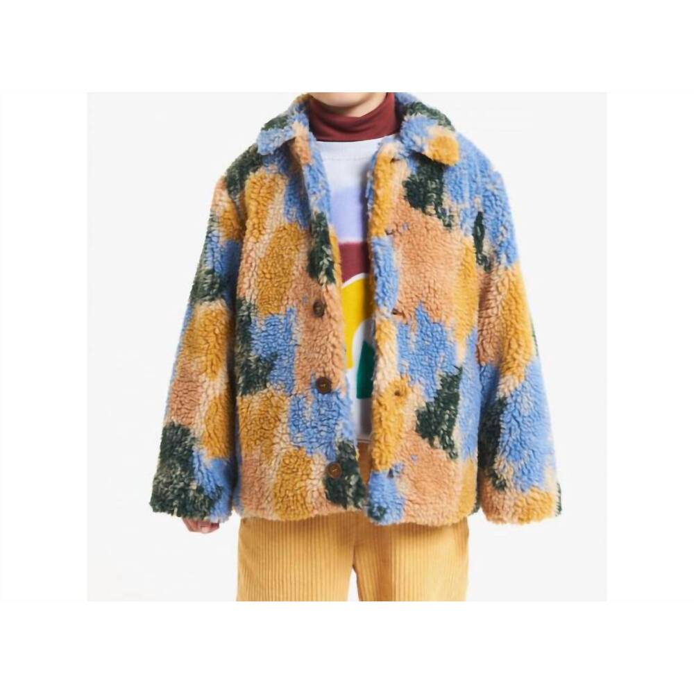 NEW BOBO CHOSES shadows jacquard sheepskin jacket in multi
